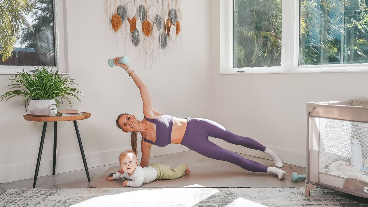 Rebecca workout with Zane